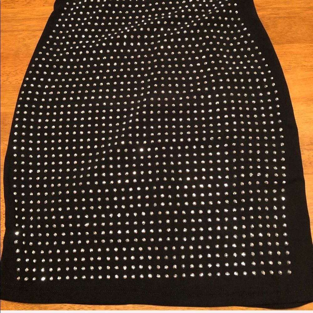 Sexy Black High Neck Bodycon Mini Dress - Picture 6 of 8